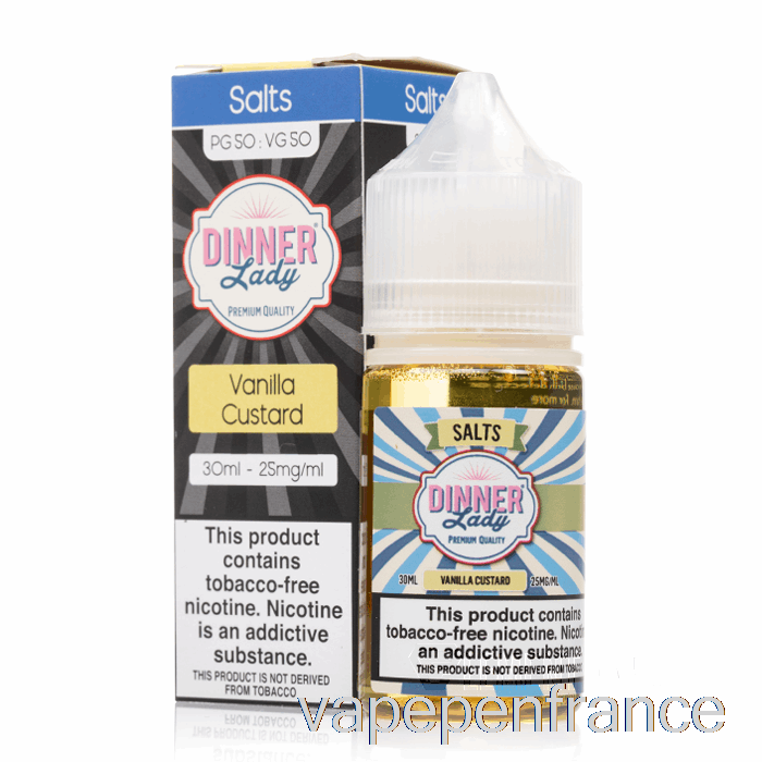 Sel De Crème Anglaise à La Vanille - Vape Dîner Dame - 30 Ml 50 Mg Stylo Vape
